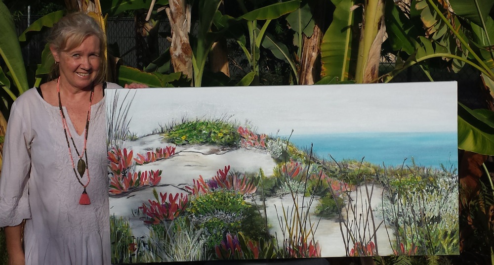 ©Julie Schofield, Island Coast Colours, Acrylic 122 x 61cm